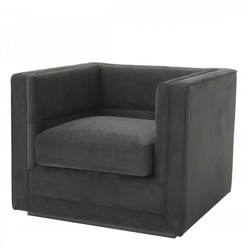 Кресло Eichholtz Сhair Adonia Anthracite Серый Черный Кресло Eichholtz Сhair Adonia Anthracite Серый Черный в Рязани | Loft Concept