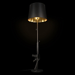 Торшер с черным абажуром и оригинальной ножкой в форме автомата Flos варинант исполнения - 3 | Loft Concept в Рязани