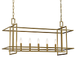 Подвесной светильник прямоугольный 5-ти ламповый Linear Kitchen Light варинант исполнения - 1 | Loft Concept в Рязани