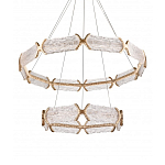 Люстра с 2-мя кольцами с текстурным природным рисунком IceFlame варинант исполнения - 2 | Loft Concept в Рязани