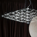 Люстра подвесная с тонкой металлической конструкцией цвета хром Quasar варинант исполнения - 9 | Loft Concept в Рязани