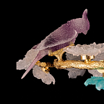 Люстра круглая на золотом каркасе с птичками и цветочным декором Miscellaneous herbs варинант исполнения - 6 | Loft Concept в Рязани