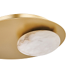 Бра с овальным основанием золотого цвета  и плафоном из алебастра Shaw Lighting варинант исполнения - 2 | Loft Concept в Рязани