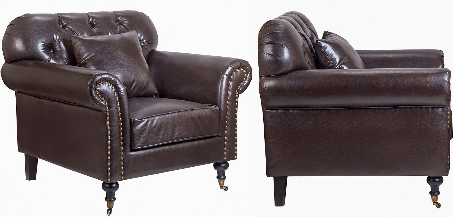 Кресло Taddeo Armchair brown Кресло Taddeo Armchair brown - Loft-Concept в Рязани