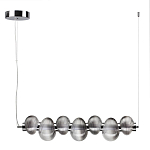 Подвесной светильник линейный с 7-ю рифлеными стеклянными шарами Marcelh Light варинант исполнения - 6 | Loft Concept в Рязани