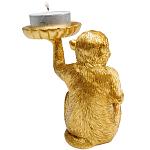 Подсвечник золотая обезьяна с блюдцем Golden Monkey варинант исполнения - 3 | Loft Concept в Рязани