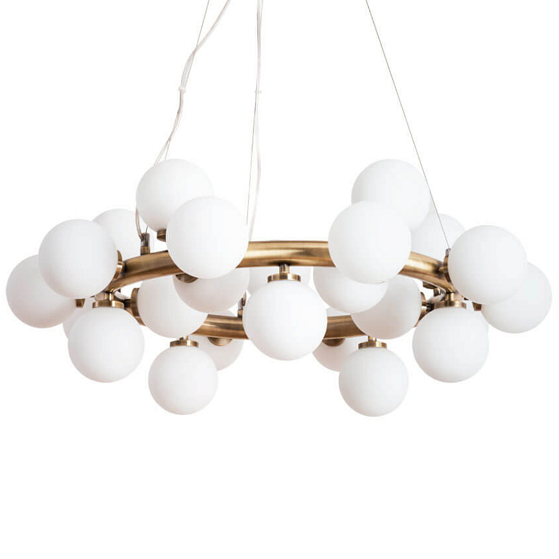 Люстра Bagel Bubble Chandelier 25 Бронза Белый Люстра Bagel Bubble Chandelier 25 Бронза Белый в Рязани | Loft Concept