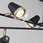 Потолочный светильник с конусообразными плафонами с контрастным сочетанием бронзы и глубоким черным цветом Aurika варинант исполнения - 3 | Loft Concept в Рязани