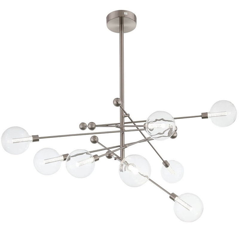 Люстра Gallotti & Radice Balls Nickel 8 Никель Прозрачное Стекло Люстра Gallotti & Radice Balls Nickel 8 Никель Прозрачное Стекло в Рязани | Loft Concept