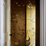 Обои ручная роспись Badminton Deep Rich Gold gilded paper варинант исполнения - 3 | Loft Concept в Рязани