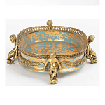 Чаша с орнаментом на ножках в виде бронзовых ангелов Eden Garden варинант исполнения - 3 | Loft Concept в Рязани