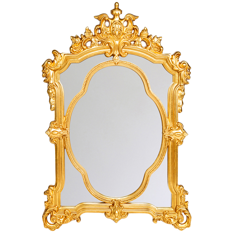 Зеркало с ажурной раме золотого цвета Classic Ornament Mirror Золотой Зеркало в Рязани | Loft Concept 