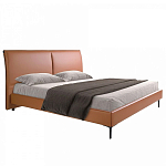 Кровать двуспальная коричневая из экокожи Modern Look варинант исполнения - 1 | Loft Concept в Рязани