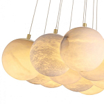 Люстра подвесная круглая с сферическими плафонами из натурального камня Glowing Spheres варинант исполнения - 5 | Loft Concept в Рязани
