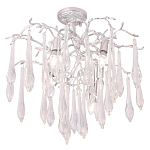 Люстра потолочная с прозрачными стеклянными подвесками в форме капель Droplet Chandelier варинант исполнения - 1 | Loft Concept в Рязани