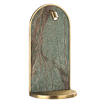 Настенный светильник зеленого цвета с бронзовой рамкой овальной формы с полкой Herbarium  варинант исполнения - 3 | Loft Concept в Рязани