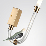 Бра с прозрачной изогнутой трубкой и декоративной фигуркой птицы Ganthea варинант исполнения - 4 | Loft Concept в Рязани