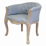 Кресло низкое в стиле прованс Louis French Armchair light blue flax варинант исполнения - 3 | Loft Concept в Рязани