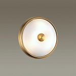 Бра круглое с матовым стеклянным плафоном и металлической окантовкой Soft Halo варинант исполнения - 4 | Loft Concept в Рязани