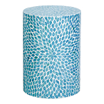 Столик с инкрустацией с перламутровым узором Flower Blue варинант исполнения - 1 | Loft Concept в Рязани