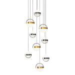 Люстра каскадная с 9-ю подвесами бронза и никель Peggy Futura lamp варинант исполнения - 1 | Loft Concept в Рязани