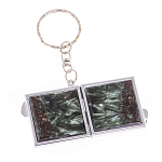 Зеркало брелок складное двухстороннее из натурального камня Серафинит Stone Mirrors варинант исполнения - 6 | Loft Concept в Рязани