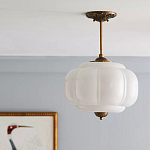 Подвесной светильник с абажуром из молочного стекла Vintage Charm варинант исполнения - 2 | Loft Concept в Рязани