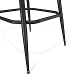 Барный стул со спинкой и подлокотниками на 4-х металлических ножках Douglas Rhombus Синий Велюр варинант исполнения - 4 | Loft Concept в Рязани