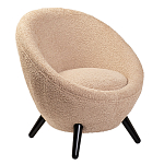 Кресло розовое с обивка из искусственного каракуля Iconic Creation варинант исполнения - 1 | Loft Concept в Рязани