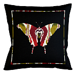 Подушка декоративная бабочка цветной узор Ikat Pattern варинант исполнения - 1 | Loft Concept в Рязани