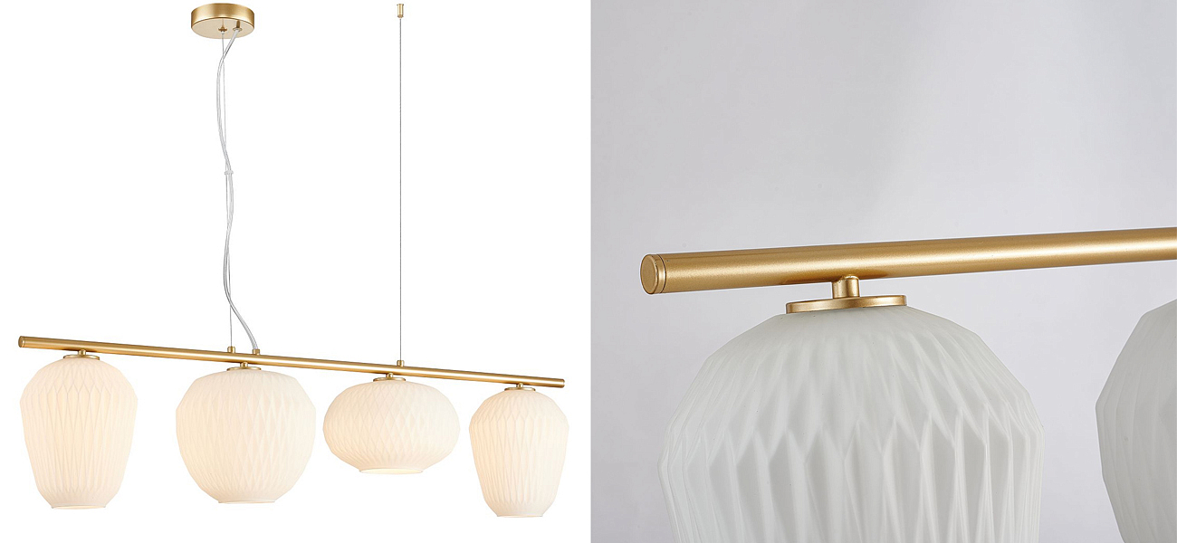 Люстра Foscarini c Белыми Плафонами Люстра Foscarini c Белыми Плафонами - Loft-Concept в Рязани