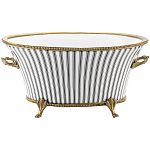 Кашпо Black white stripe варинант исполнения - 1 | Loft Concept в Рязани