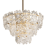 Люстра многоярусная с объемными прозрачными цветами Hanging Flowers варинант исполнения - 1 | Loft Concept в Рязани