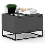 Тумба прикроватная цвета графит с ящиками Strict Lines варинант исполнения - 2 | Loft Concept в Рязани