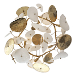 Люстра с белыми и золотистыми цветами Dahlia Flowers Lamp варинант исполнения - 4 | Loft Concept в Рязани