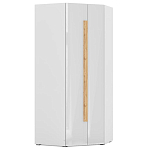 Шкаф угловой с белым глянцевым фасадом Grace of Furniture варинант исполнения - 1 | Loft Concept в Рязани