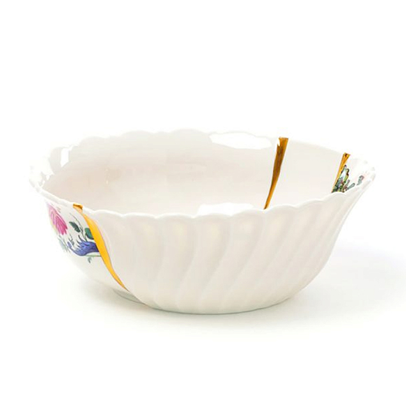 Салатник Seletti Kintsugi Белый Золотой Мульти Салатник Seletti Kintsugi Белый Золотой Мульти в Рязани | Loft Concept