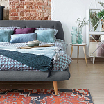 Кровать с мягким изголовьем Palmer Bed варинант исполнения - 5 | Loft Concept в Рязани