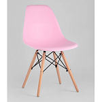 Пластиковый стул на ножках из массива бука Eames Pink варинант исполнения - 1 | Loft Concept в Рязани