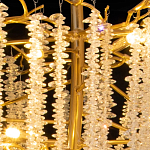 Люстра многоярусная с каркасом из металла и прозрачными подвесками FAIRYTREE Light варинант исполнения - 5 | Loft Concept в Рязани