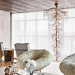 Люстра большая с прозрачными подвесками в форме капель Droplet Chandelier варинант исполнения - 1 | Loft Concept в Рязани