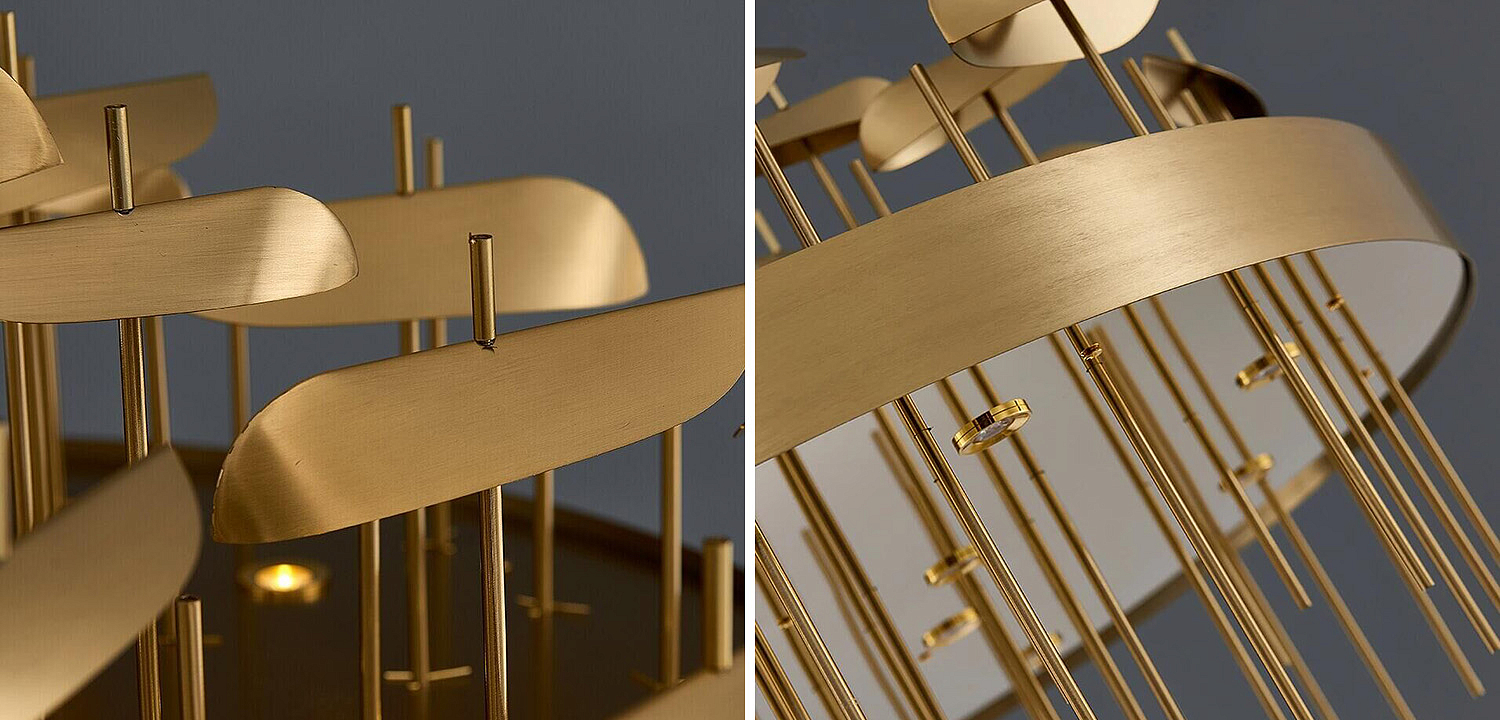 Светодиодная дизайнерская инсталляция ANODINE Perlina Disk Chandelier Светодиодная дизайнерская инсталляция ANODINE Perlina Disk Chandelier - Loft-Concept в Рязани