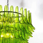 Люстра из семи ярусов зеленого стекла Independence варинант исполнения - 3 | Loft Concept в Рязани