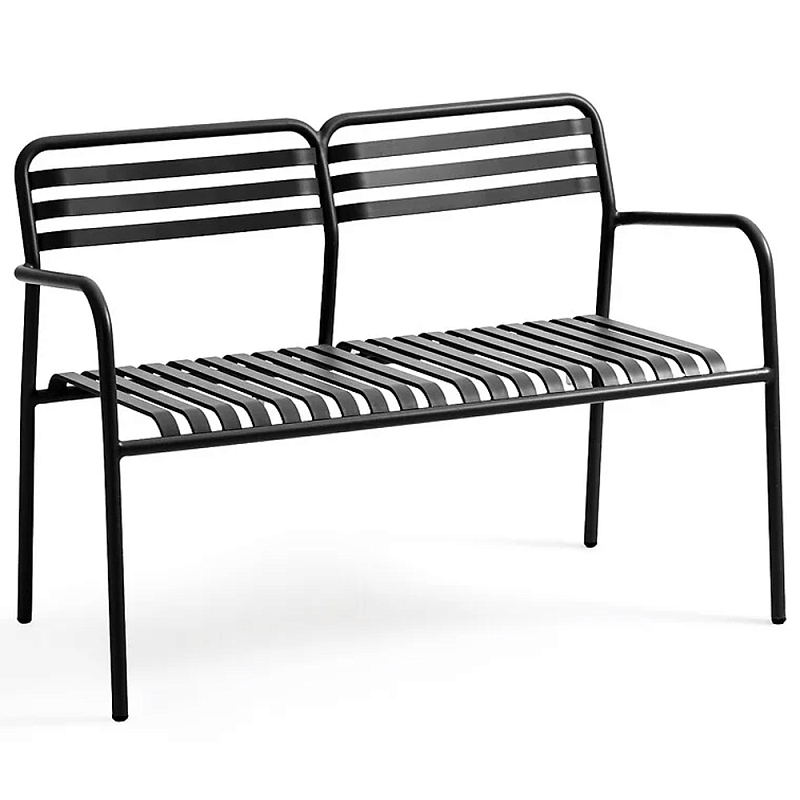 Скамья из алюминия Mack Metal Bench Black Черный Скамья из алюминия Mack Metal Bench Black Черный в Рязани | Loft Concept