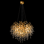 Люстра подвесная с прозрачными стеклянными подвесками в форме капель Диаметр 60 см Droplet Chandelier варинант исполнения - 5 | Loft Concept в Рязани