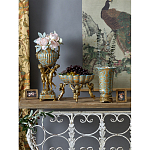 Чаша с орнаментом на бронзовых ножках в виде ангелов Eden Garden варинант исполнения - 9 | Loft Concept в Рязани