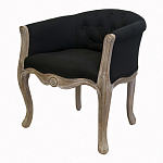 Кресло низкое в стиле прованс Louis French Armchair black flax варинант исполнения - 3 | Loft Concept в Рязани