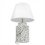 Настольная лампа цилиндрическая с цветочной росписью Lamp Flower Painting варинант исполнения - 4 | Loft Concept в Рязани