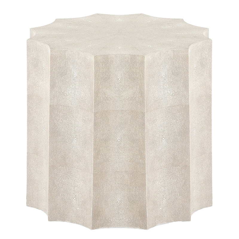 Приставной стол бежевый Stingray Skin Table кожа Бежевый Приставной стол бежевый Stingray Skin Table кожа Бежевый в Рязани | Loft Concept