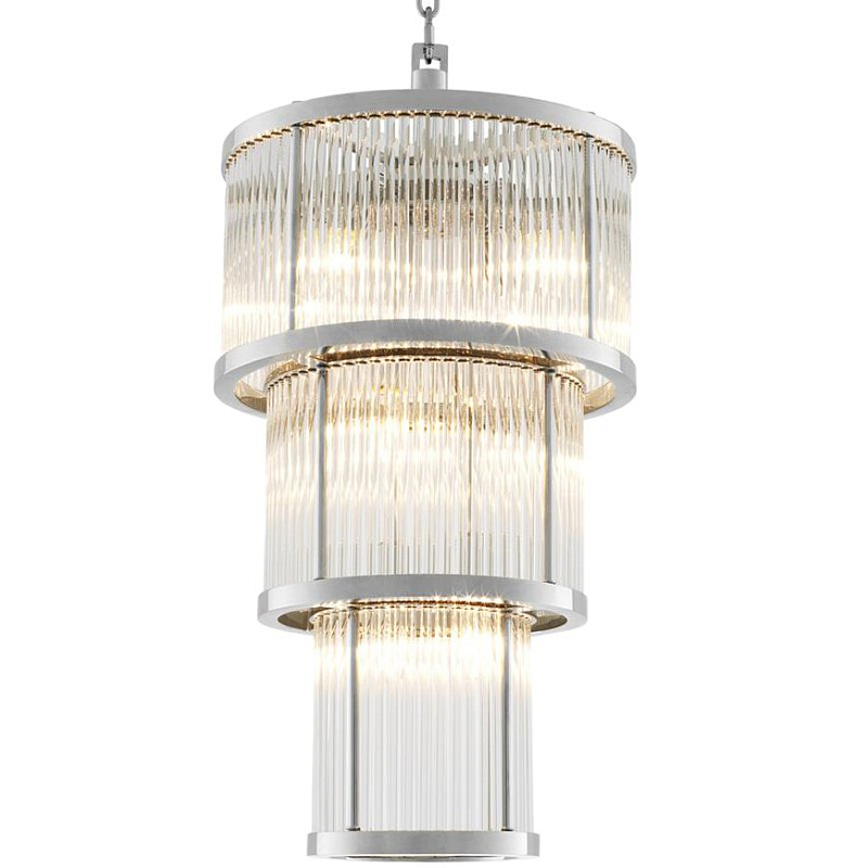 Люстра Chandelier Avery Nickel Никель Прозрачное Стекло в Рязани | Loft Concept 